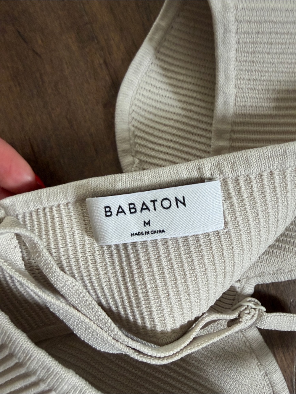 Babaton Beige Ribbed Bra - Picture 3 of 3
